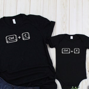 Copy and Paste Matching Shirts, CTRL C & CTRL V Shirts, First Time Dad Gift, First Father's Day, Dad Baby Matching Shirts, New Dad Gift,