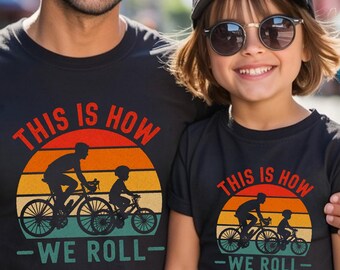 Dad and Son Matching Bike Shirts, Father Son Matching Bike Tee, Dad Daughter Matching, Dad and Baby Matching , Father Son Cycling Tee, MA87