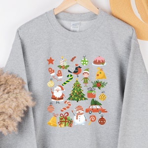 Christmas Sweatshirt, Christmas shirt for Women, Christmas party Sweatshirt, Christmas Sweater, Holiday Shirt favorite Doodles, d