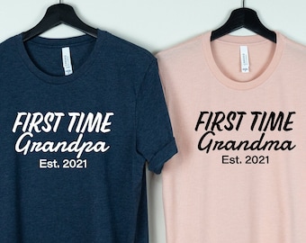 First Time Grandparents Shirt, Grandparents Baby Announcement, Grandpa shirt, Grandma Shirt, Grandparents t shirt, Pregnancy Reveal shirt