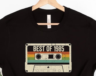 Camiseta de regalo de 40 cumpleaños, camiseta de casete de 1986, camiseta vintage de 40 cumpleaños, regalo de cumpleaños de 1986 para ella o él, camiseta con lo mejor de 1986, 40 años