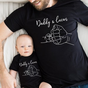Personalized Father And Son Shirts, Daddy And Son Tshirt, Father Daughter Matching, Father's day Gift, Dad And Baby Fist Bump , MA12