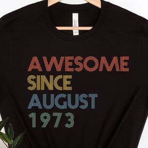 Custom 50th birthday shirt, Awesome Since 1975, Vintage 1975 shirt, 50th Birthday Gift, Birthday Party Shirt, Men Women Birthday Tee,