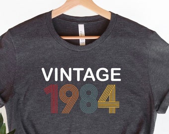 Chemise du 40e anniversaire, T-shirt vintage, chemise vintage 1984, cadeau du 40e anniversaire pour les femmes, chemise du 40e anniversaire pour hommes, chemise rétro, chemises vintage