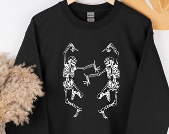 Dancing Skeleton Sweatshirt, Halloween Sweatshirt, Happy Halloween Shirt, Funny Halloween Sweater, Halloween costume shirt, skeleton Sweater