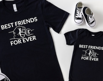 Dad And Baby Fist Bump Matching Shirt, Father's Day Matching Outfit, Best Friends For Ever, Dad And Son Gift, First Father's day Gift,
