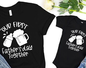 Our First Father's Day shirt, Dad And Baby Matching Shirts, First Time Dad Gift, Dad Baby Matching, New Dad Gift, Fathers Day Shirt