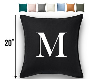 personalized letter initial pillow
