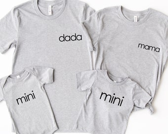 Mini chemise papa maman, chemise familiale assortie, maman et mini, chemise fête des pères, cadeau maman, chemise fête des mères, cadeau de famille, cadeau papa, DA24