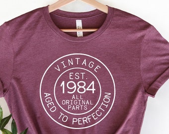 40th birthday shirt, Vintage 1984 shirt, Forty AF Shirt, Hello Forty shirt, Hello 40 Shirt, Birthday Gift For Her, 40th birthday ideas,