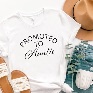 Auntie shirt, Promoted To Auntie, New Auntie shirt, Auntie Est 2021, Aunt to be shirt, Baby announcement, Auntie Shirt, Baby Shower Gift