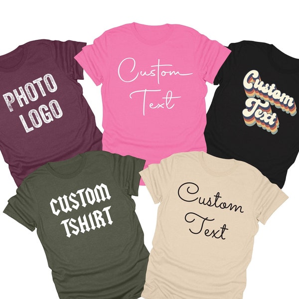 Custom Text High Quality Print Unisex Shirt, Company Logo Printed Custom T-shirt