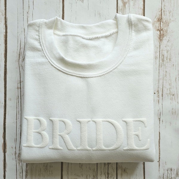 Puff Bride Sweatshirt, Future Mrs Sweatshirt, New Mrs Sweater, Bride To Be Gift, Bridal Shower Gift Bridal Sweater, Embossed Crewneck, PU20