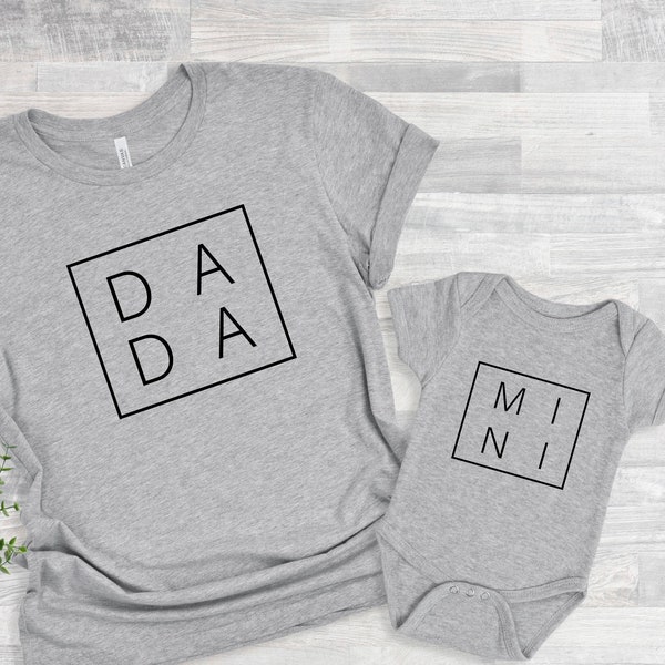 Dad And Baby Matching Shirts, Dada And Mini Matching Shirt, First Time Dad Gift, Dad Baby Matching, New Dad Gift, Fathers Day Shirt