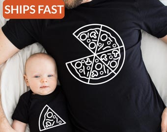 Dad And Baby Matching Pizza Shirt, Dad Of Two Babies Pizza Shirts, Father's Day Gift, Father Daughter Son Matching, Family Matching Shirt