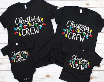 Christmas Crew Shirt, Matching Family Christmas Tshirt, Christmas Light Tee, Group Shirts, Christmas Gift, Holiday Gift,Matching Shirt, CL53