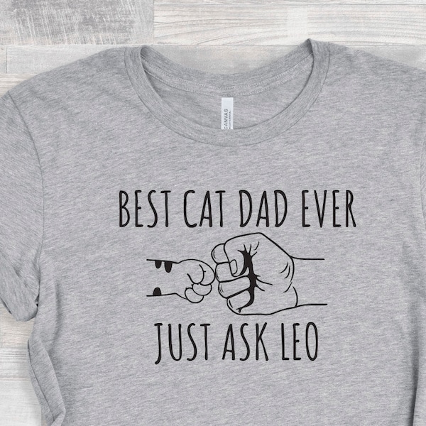 Meilleur Cat Dad Ever, Chemise personnalisée Cad Dad, Chemise Funny Cat Dad, Fête des pères, Cadeau pour Cat Dad , Cadeau de propriétaire de chat, Cat Lover Dad,