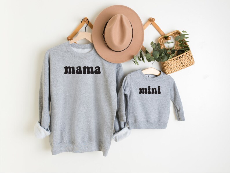 Mama and Mini Matching Set Sweatshirt, Mommy And Me Sweatshirt, Mommy and me Matching sweater, Mama And Mini Sweater, Trendy Sweatshirt, bild 2