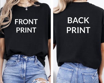 Front And Back Custom Shirt, Custom Logo Photo Print Sweaters, Custom Text Shirt, Front and Back Personalized Christmas Gift,