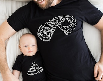 Dad And Baby Matching Pizza Shirt, Dad Of Two Babies Pizza Shirts, Father's Day Gift, Father Daughter Son Matching, Family Matching, MA61