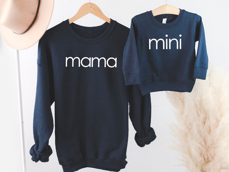 Mama and Mini Matching Set Sweatshirt, Mommy And Me Sweatshirt, Mommy and me Matching sweater, Mama And Mini Sweater, Trendy Sweatshirt, bild 3