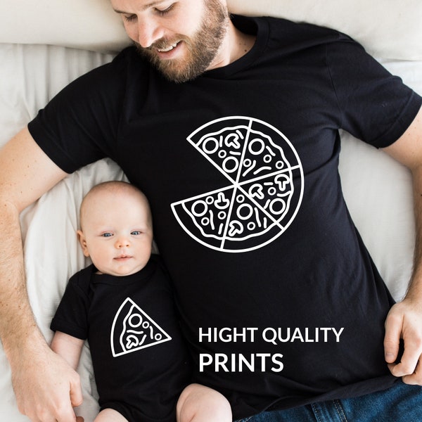 Dad And Baby Matching Pizza Shirt, Dad Of Two Babies Pizza Shirts, Father's Day Gift, Father Daughter Son Matching, Family Matching Shirt