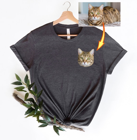 Custom Cat Photo Shirt, Custom Pet Shirt, Cat Lover Gift, Cat Lover T-Shirt, Personalized Cat Shirt, Cat Owner Tee, Cat Photo Shirt, Cat Mom