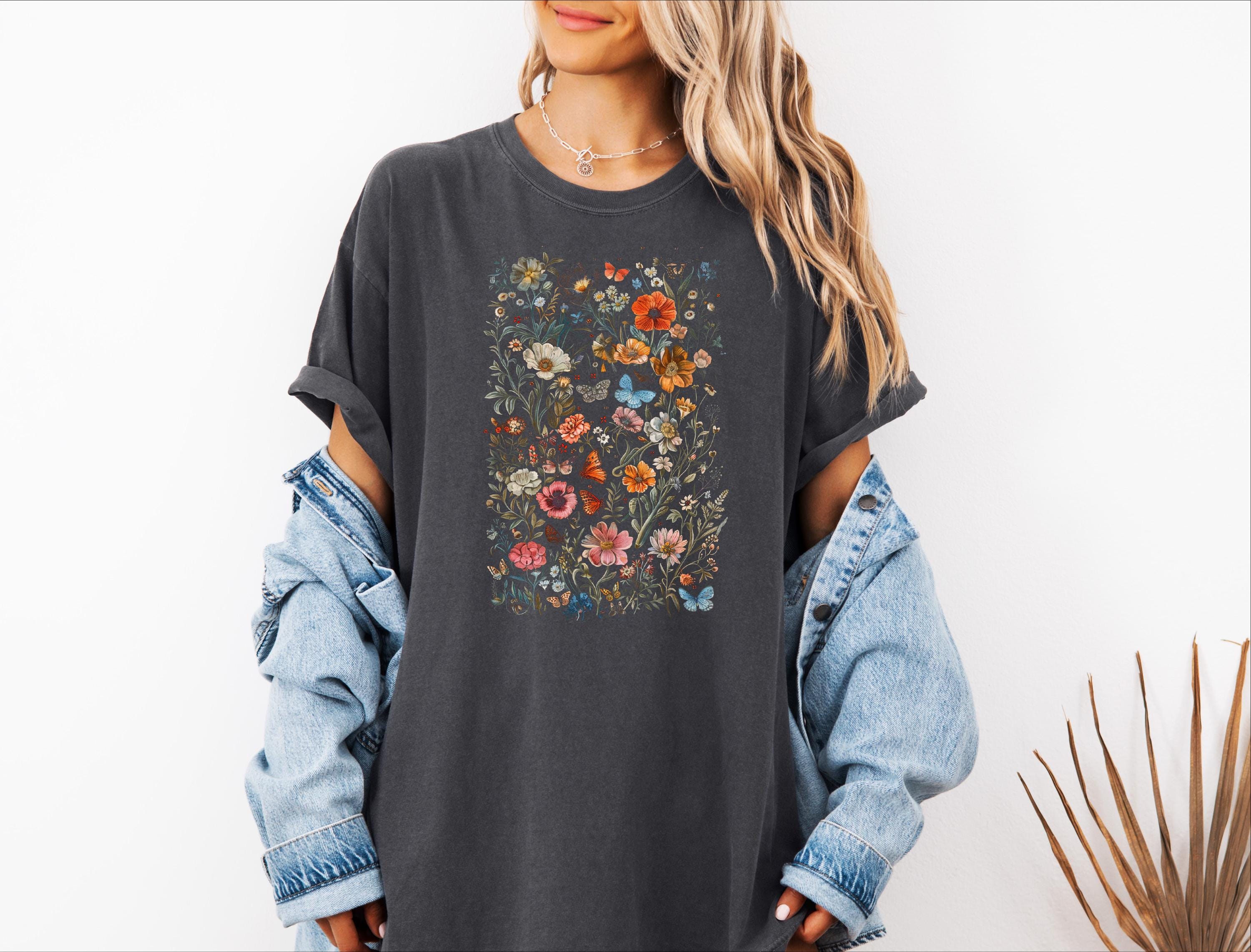 Vintage Wildflower Botanical Shirt, Flower T-shirt, Plant Shirt