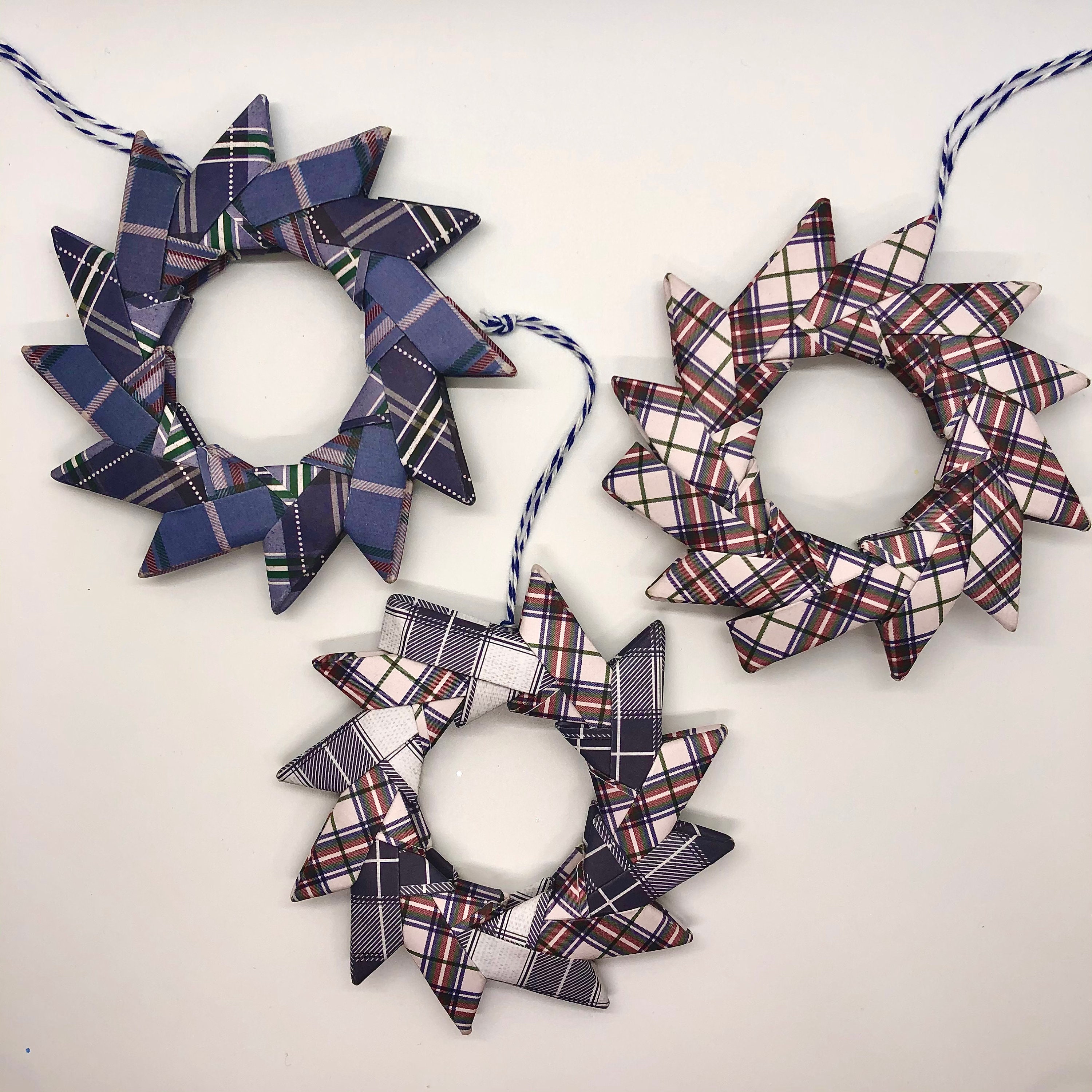 Ornamentos de origami de corona de trenza adornos de papel a Etsy