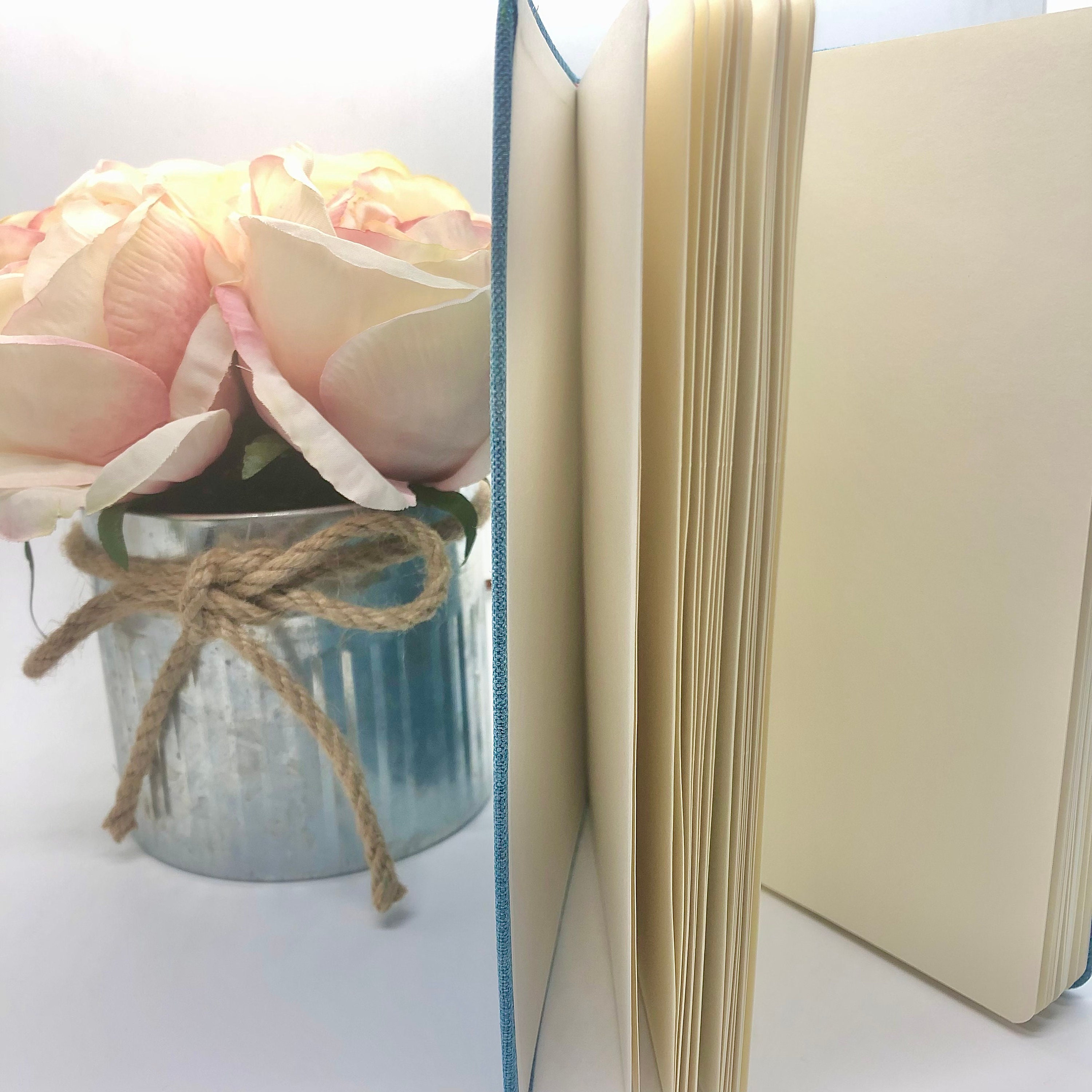 Canvas Hardcover Notebook / Journal / Blank pages / Hardcover Etsy