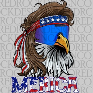 Merica Mullet Eagle PNG