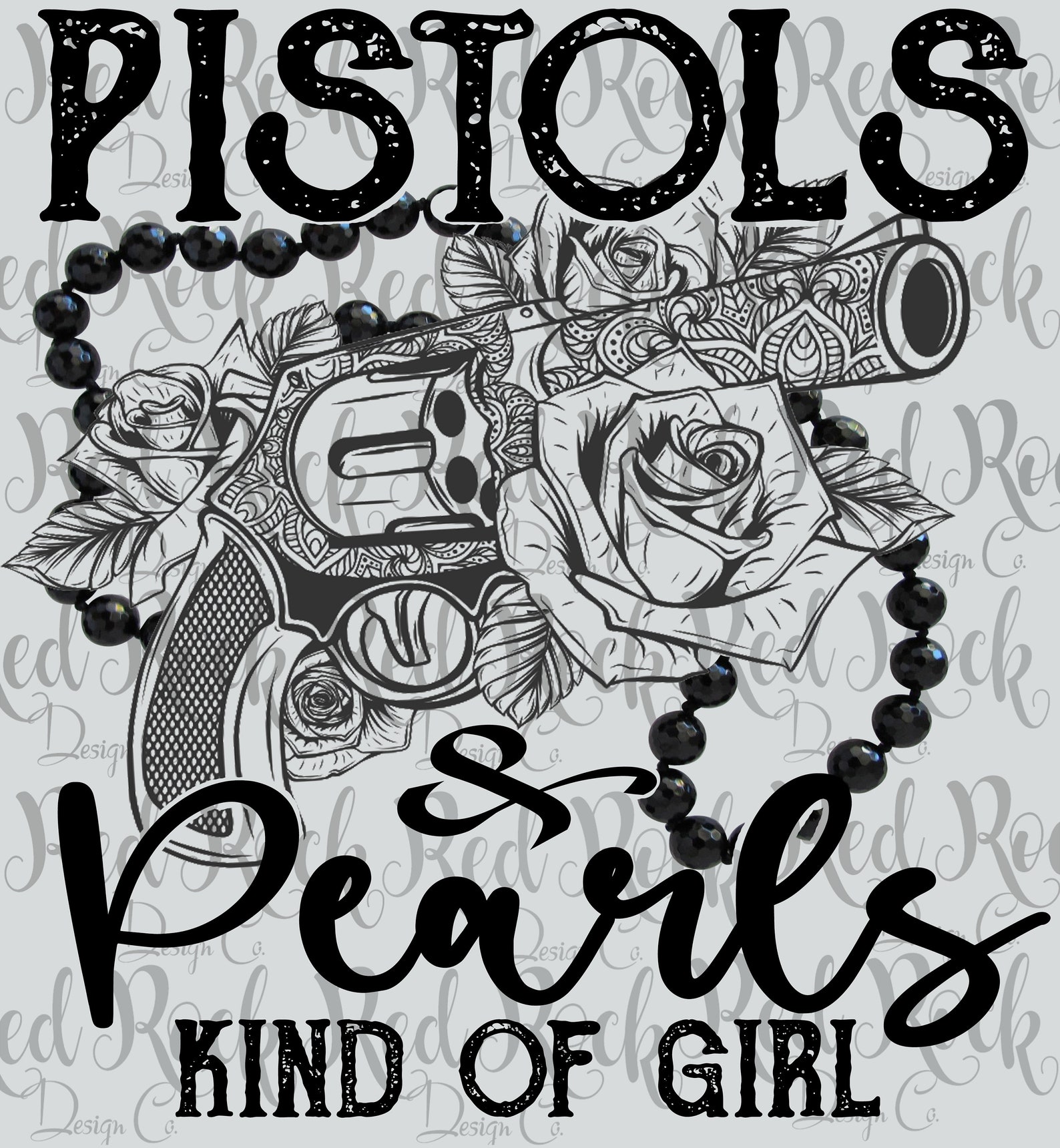 Pistols & Pearls PNG Etsy