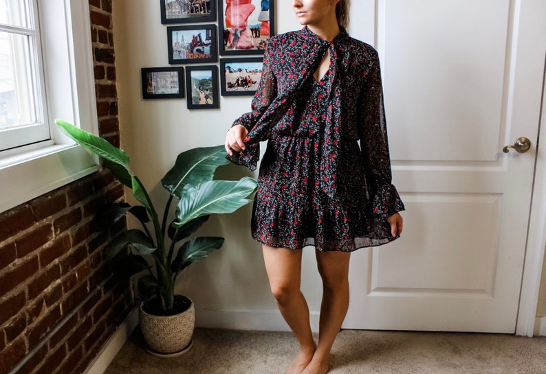 Zara Floral Ruffle Dress