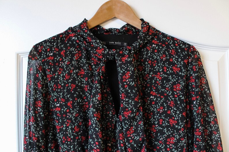 Zara Floral Ruffle Dress