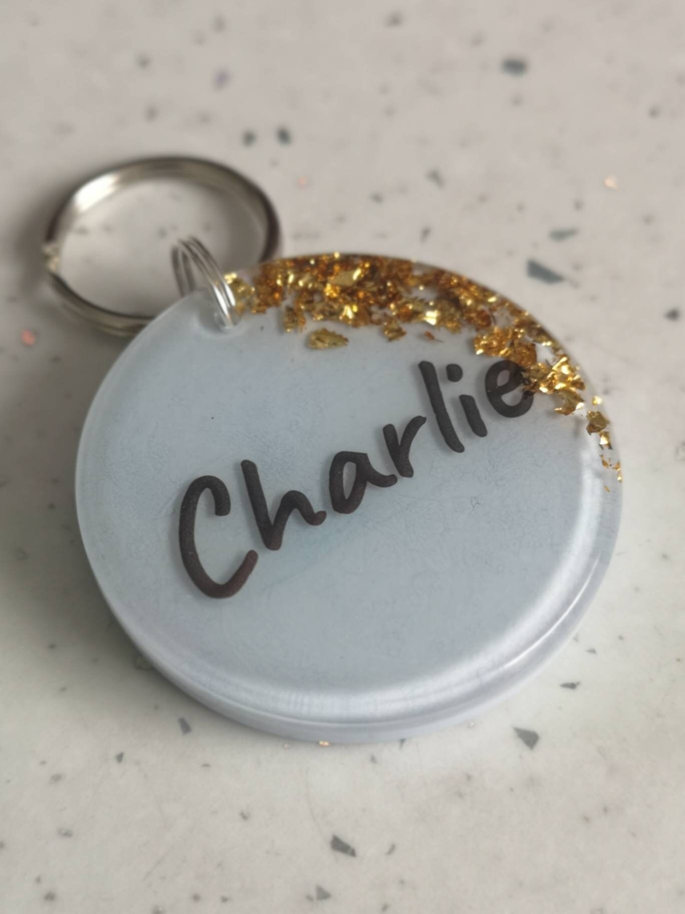 Personalised Epoxy resin pet ID tags dog cat with opaque Etsy