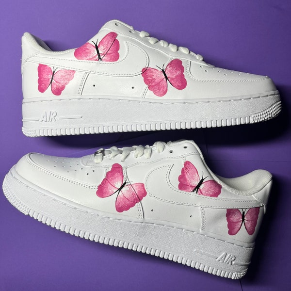 Butterfly Custom Sneakers Painted