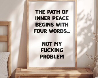 Inner Peace Foil Print: Typography Wall Art