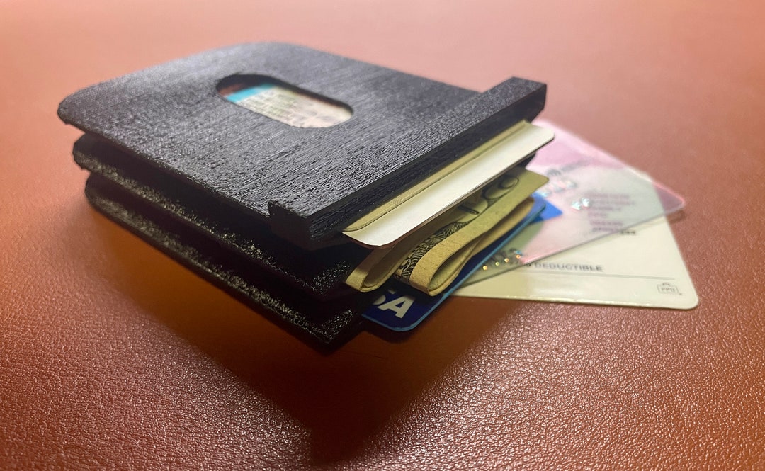 Minimalist Slim Wallet - Unique 3D Printed, Flexible Material - Etsy