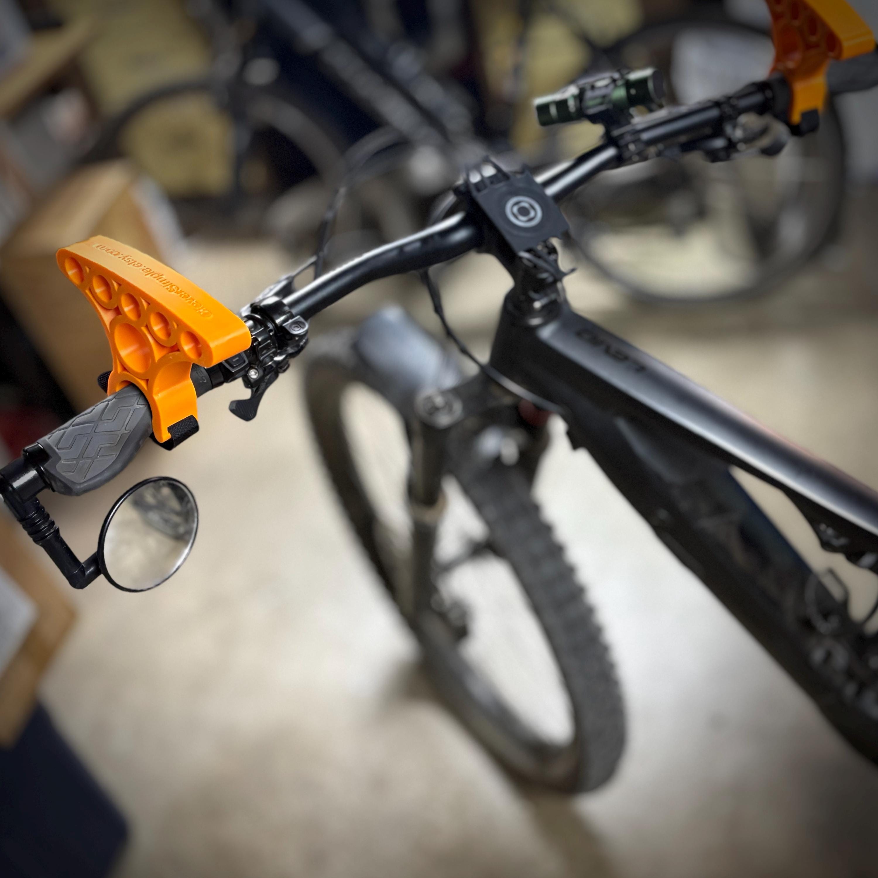 Support De Guidon De Vélo – Cric De Réparation Portable, Multi-Trous, 2 Pièces, Orange, Pour Freins/Dérailleurs