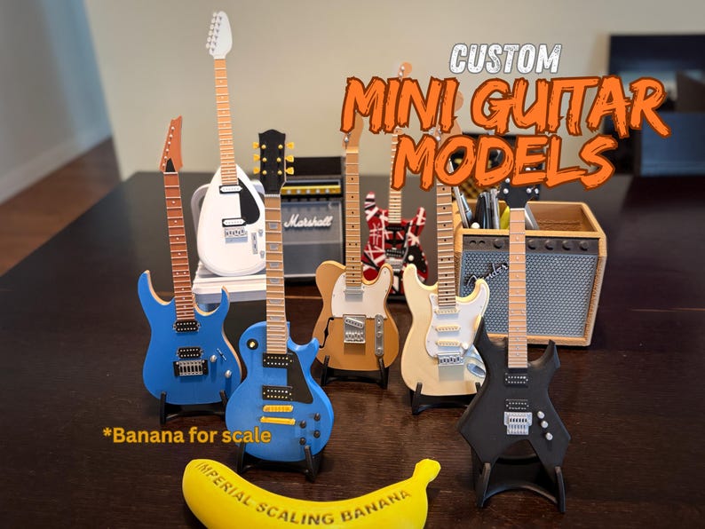 Custom Mini Guitar Models – Detailed 1:4 Scale Replicas. Made in the USA.