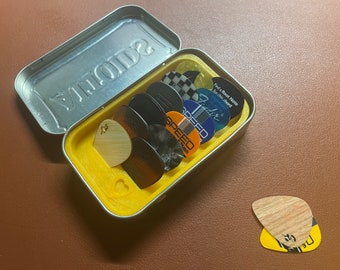 Estuche para púas de guitarra Altoids - Impreso en 3D, lata opcional (púas no incluidas)
