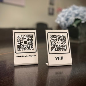 Custom mini QR code sign for home or business