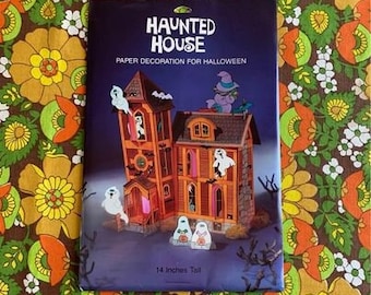 Vintage Halloween Haunted House 3D Paper Decoration