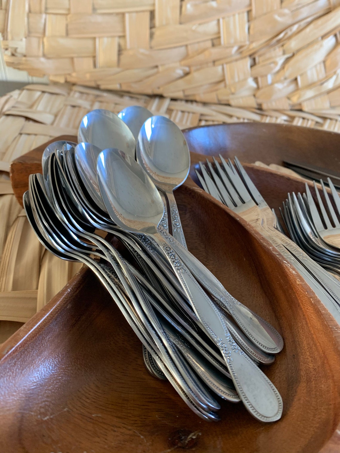 Vintage 48 Piece Northland Stainless Steel Silverware/Flatware Etsy