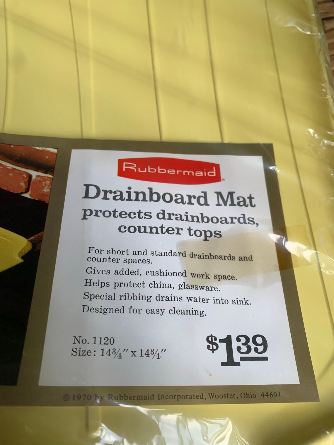 Vintage 1970 Rubbermaid Dish Drainer Mat Etsy