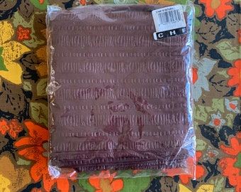 Vintage Brown Textured Fabric Shower Curtain