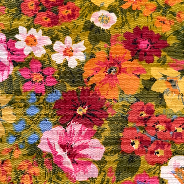 Vintage 70's Flower Power Chair Pad Covers