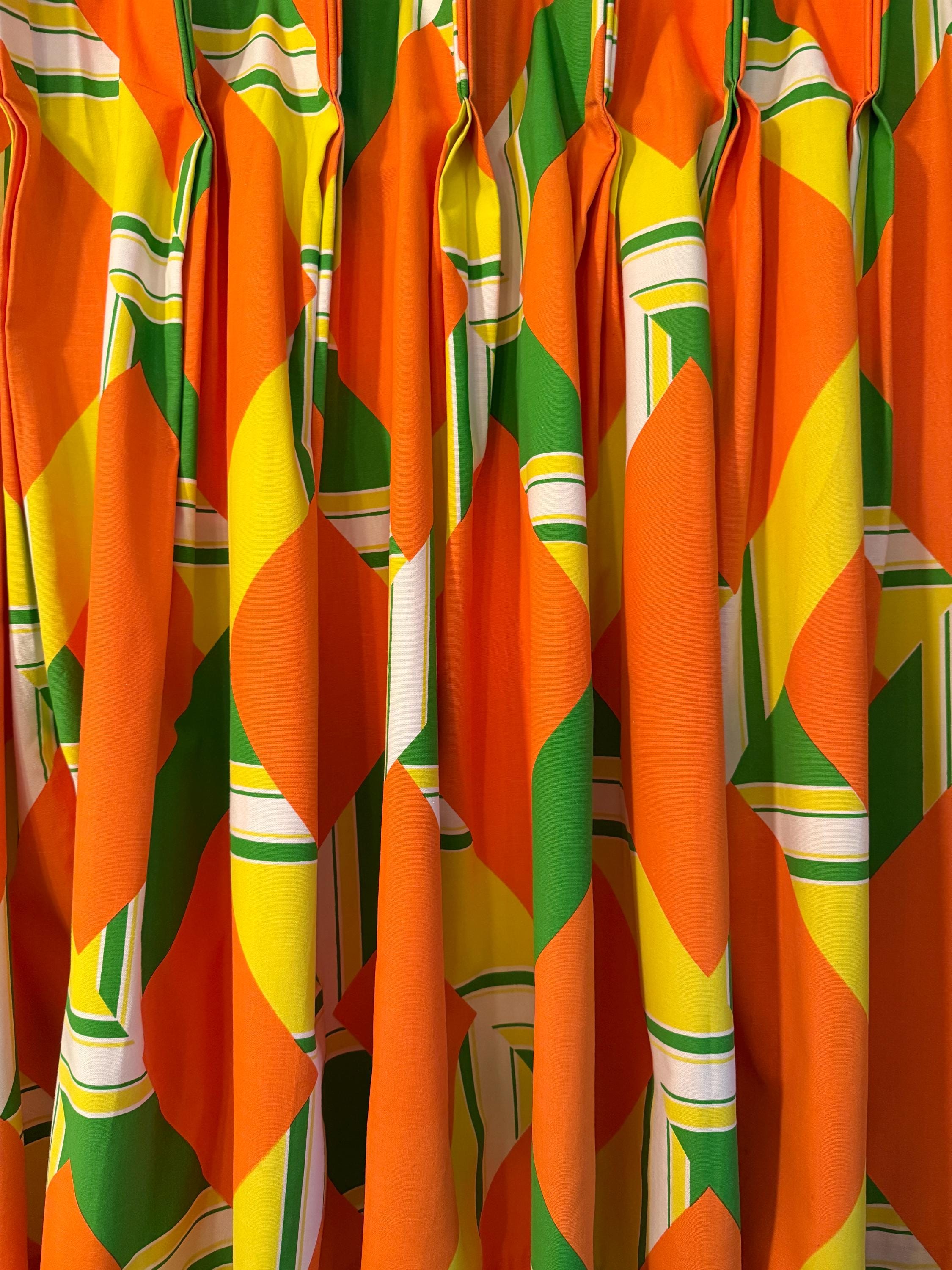 Vintage Curtains 1960s 1970s - Etsy