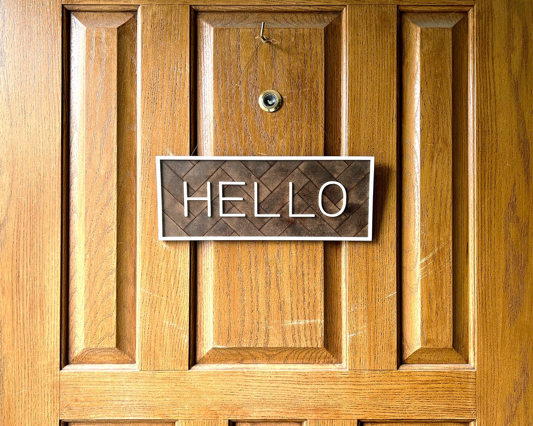 Hello. Sign Example Hello Sign | Lasercut MDF and Acrylic - Etsy