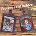 Wasteland kid vaccination card/badge card protector. Photo card Attach to purse, bag, backback or beltloops Vinyl, cork, leather. 